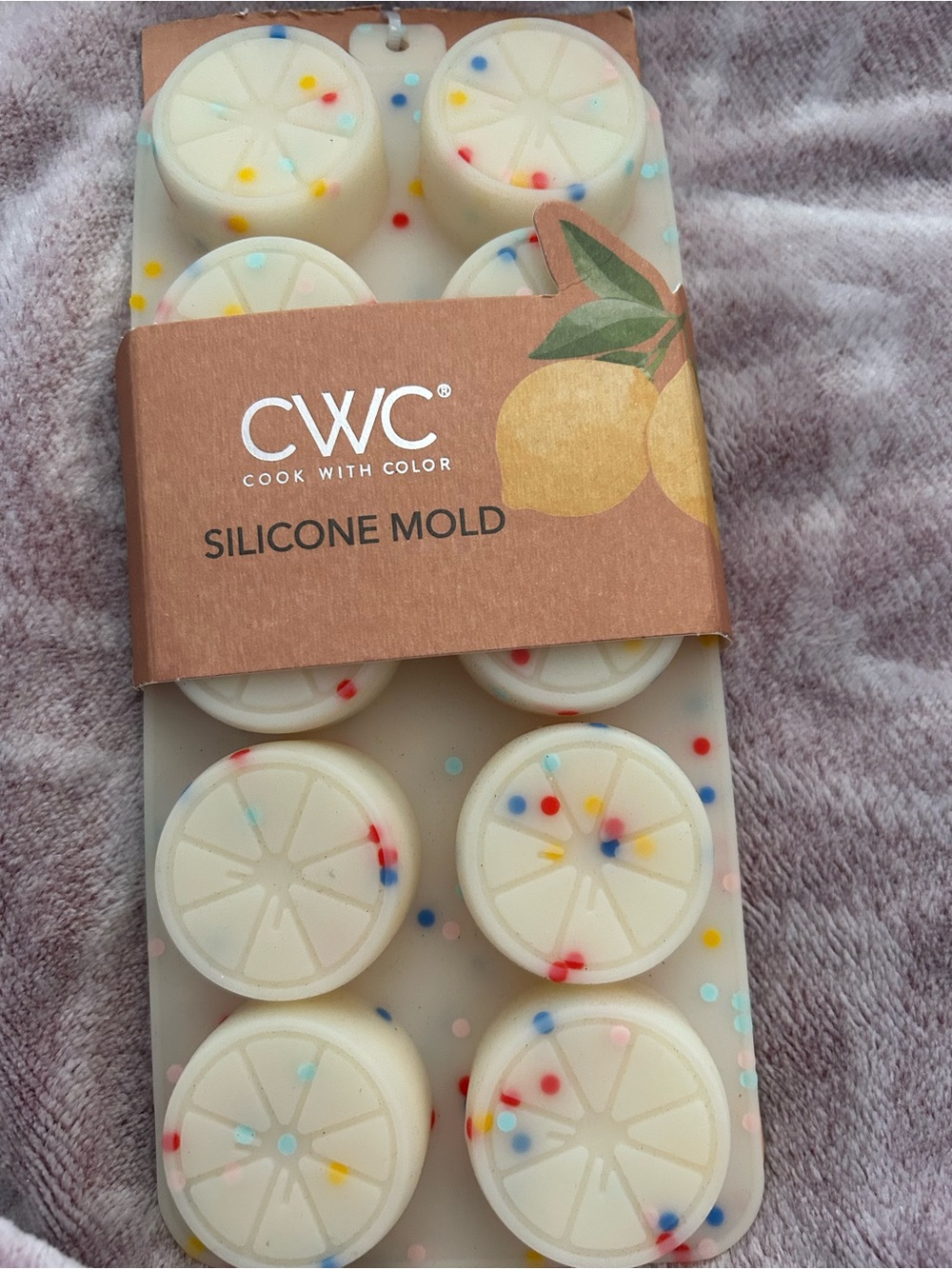 CWC Cook With Color Silicone Mold in Cream with Confetti Speckles